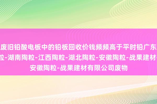 废旧铅酸电板中的铅板回收价钱频频高于平时铅广东陶粒-重庆陶粒-湖南陶粒-江西陶粒-湖北陶粒-安徽陶粒-战果建材有限公司废物