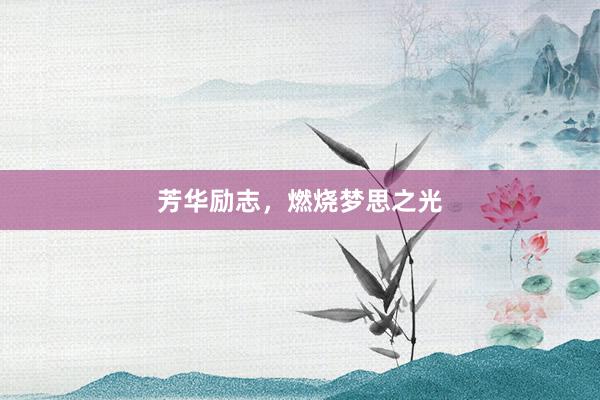 芳华励志，燃烧梦思之光